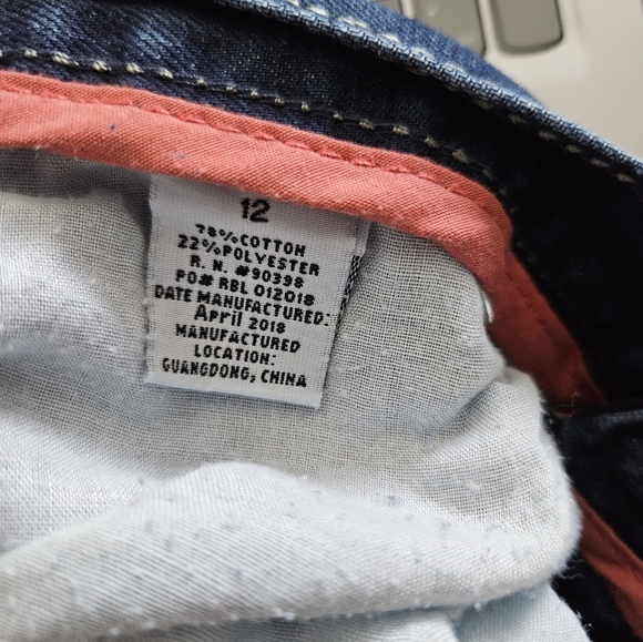 Rebel Jeans Boys 12 Dark Blue Straight Leg Jeans Denim Natural Fading Adjustable - Picture 7 of 7